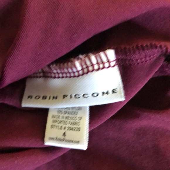 Robin Piccone swim burgundy swimsuit. - Picture 4 of 4